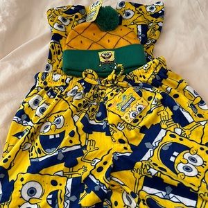 SpongeBob SQUAREPANTS Pajama Bottoms and Beanie Hat